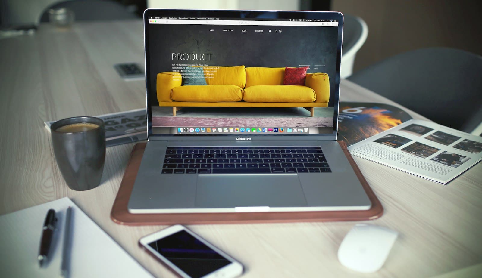 A laptop showing a product page