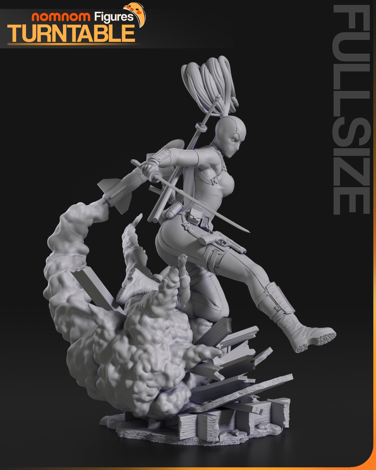 Lady Deadpool, Marvel — Resin 3d Print