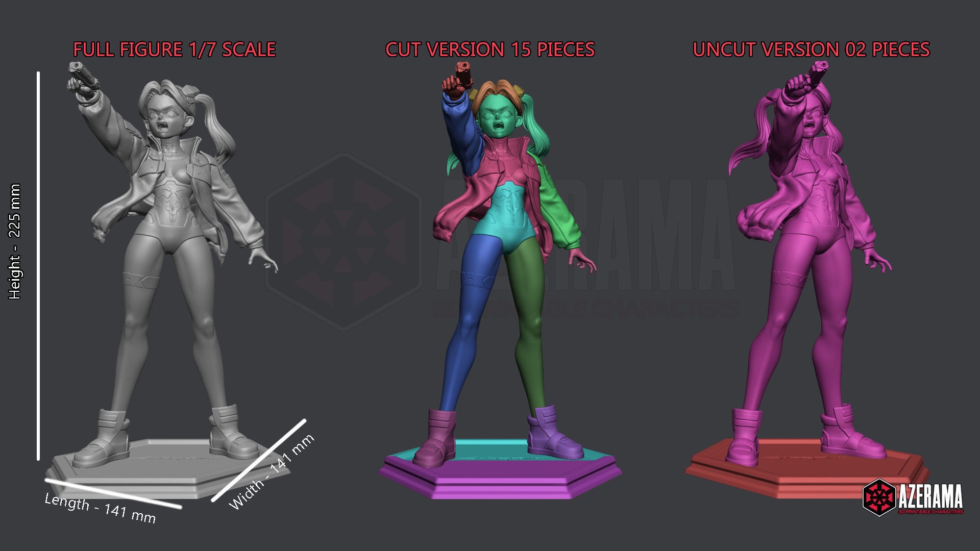 Rebecca, Cyberpunk: Edgerunners — Azerama — Resin 3d Print