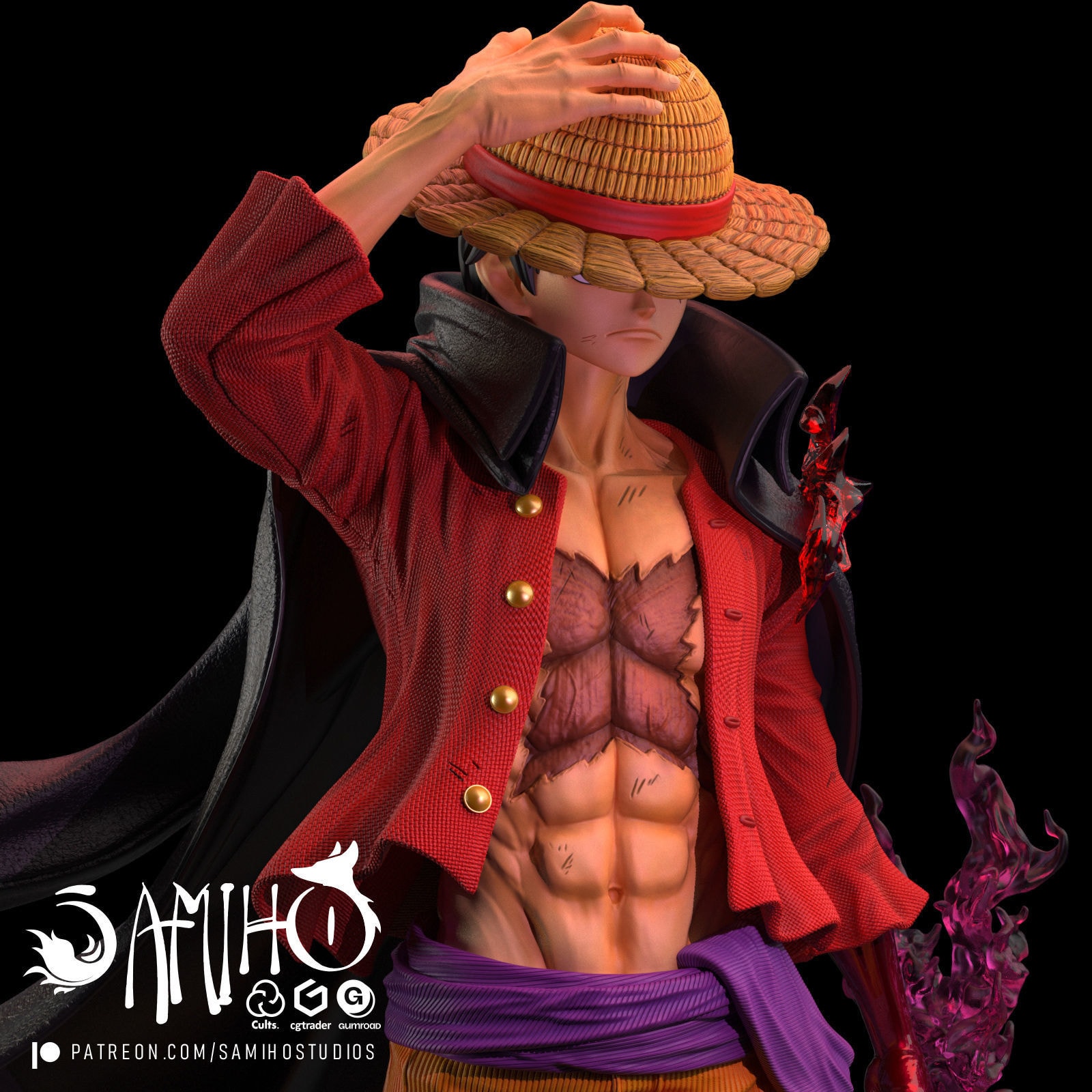 Luffy Fifth Gear One Piece — samiho studios — Resin 3d Print