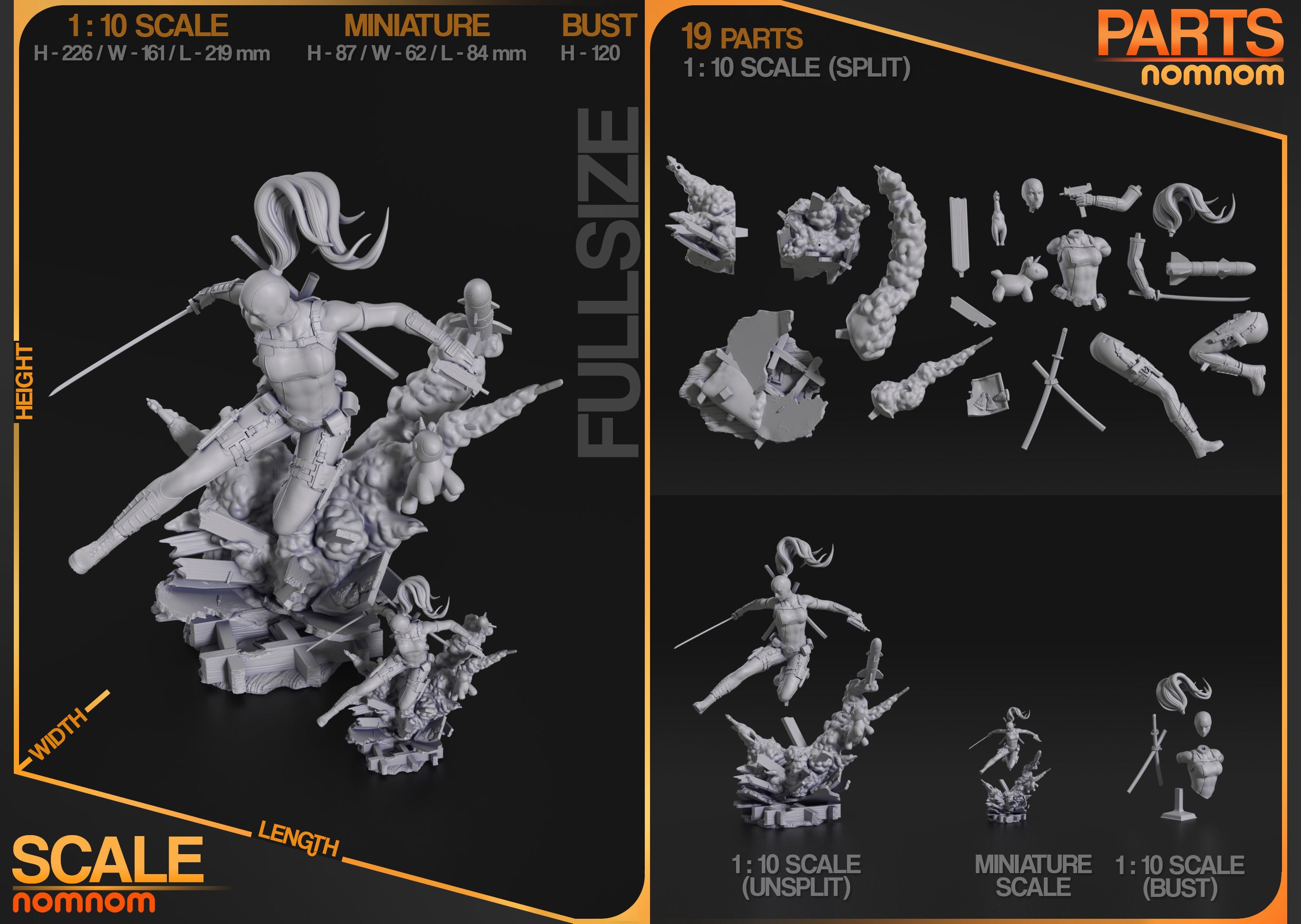 Lady Deadpool, Marvel — Resin 3d Print