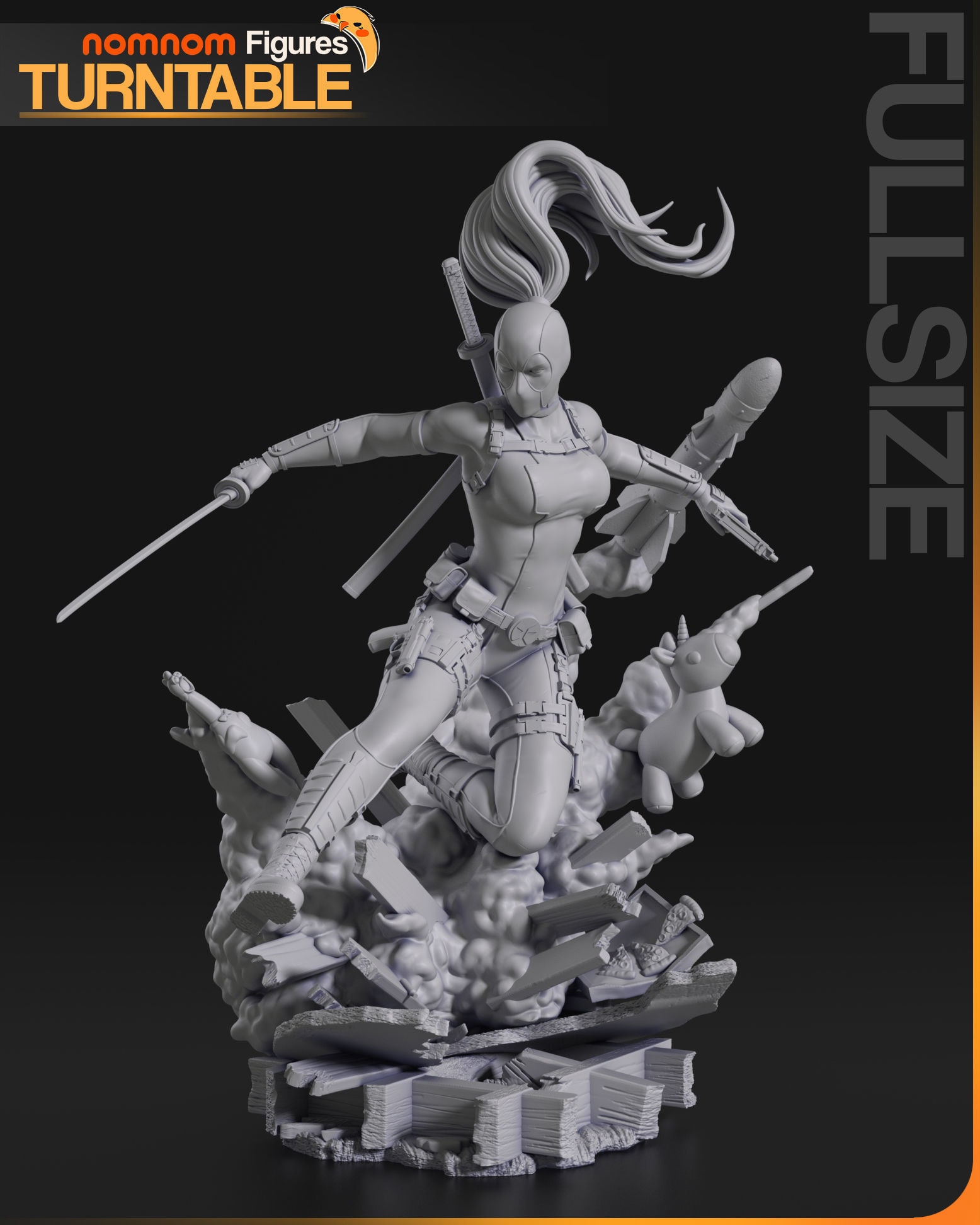 Lady Deadpool, Marvel — Resin 3d Print