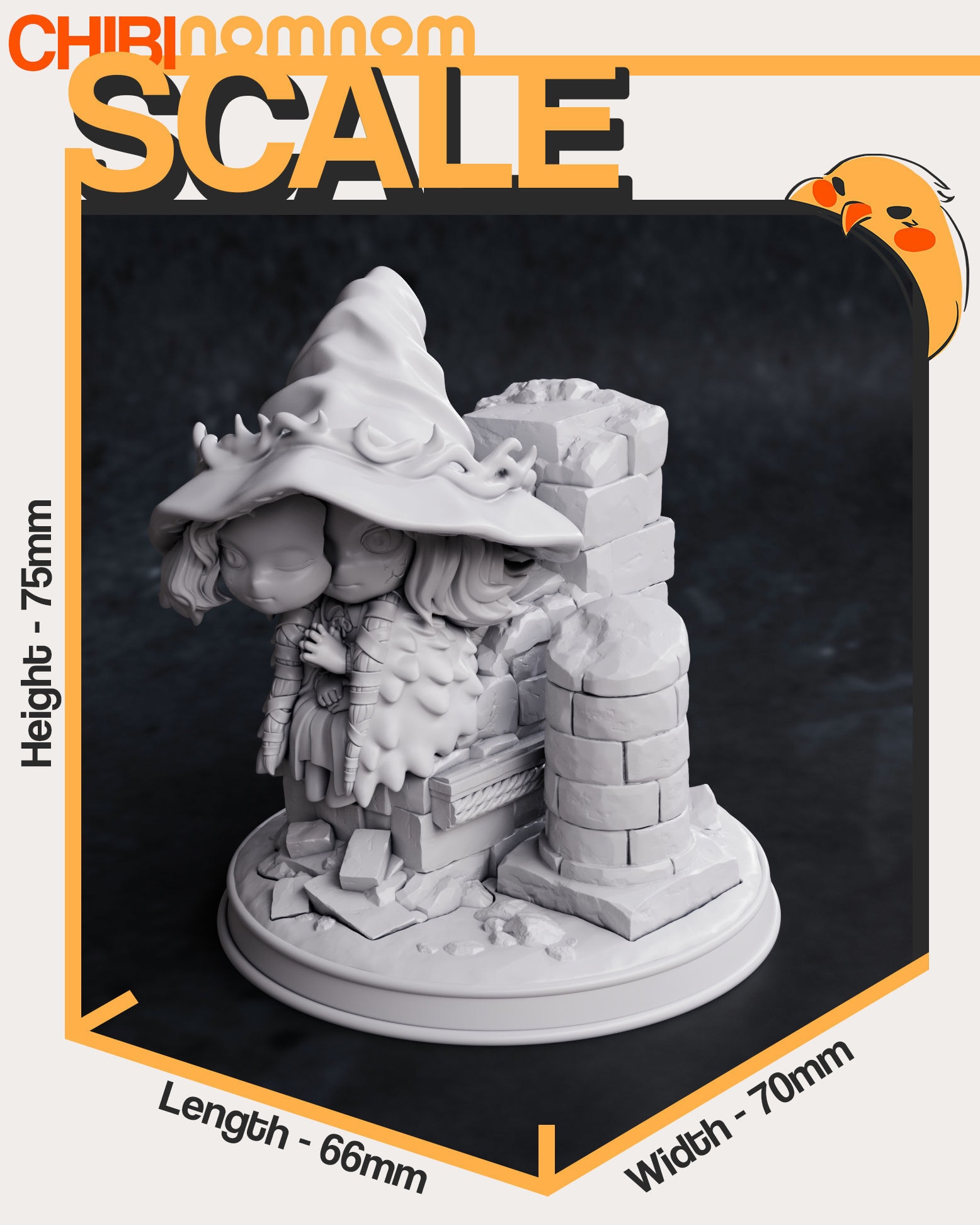 Chibi Ranni, Elden Ring — Resin 3d Print