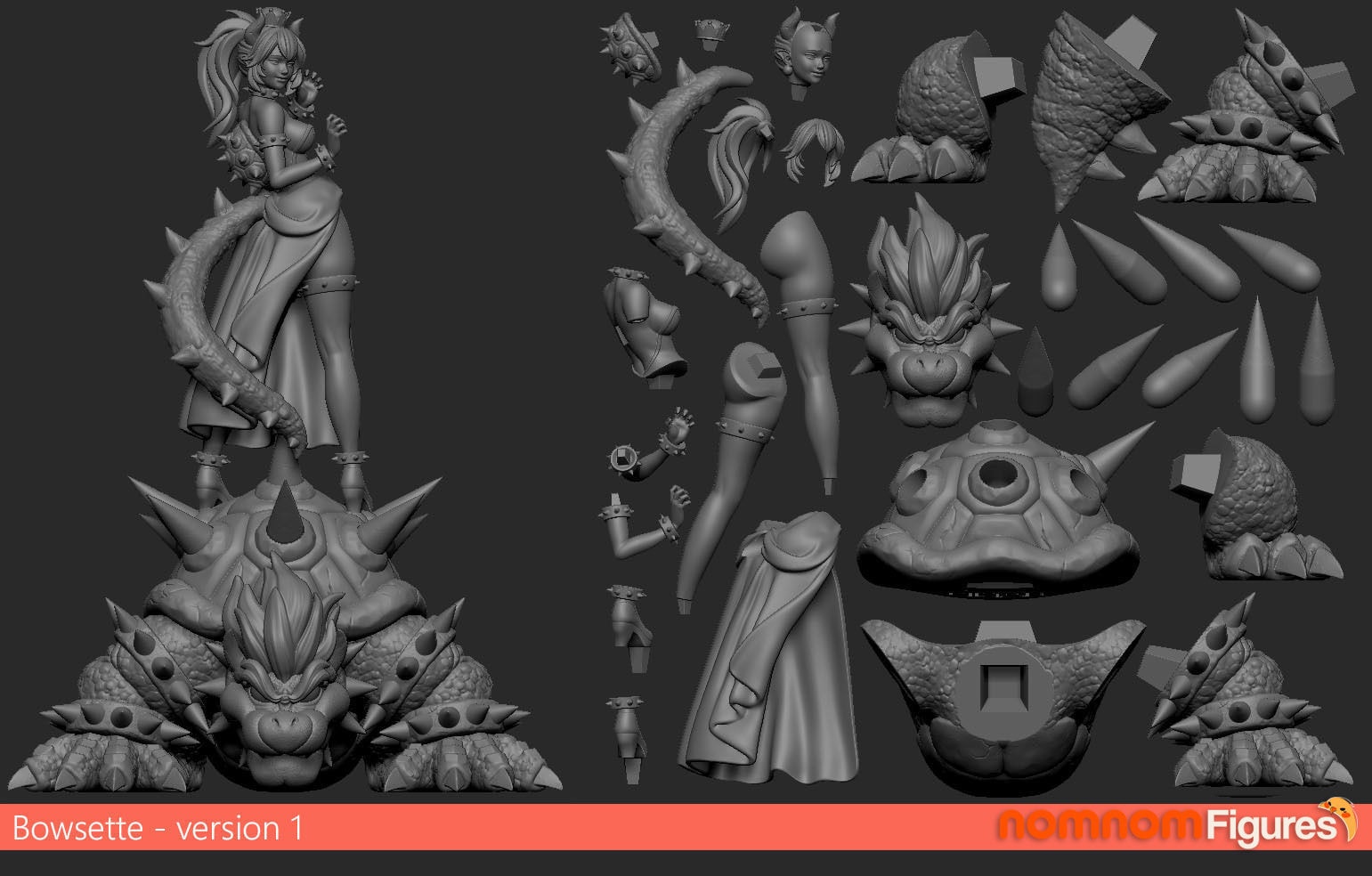 Bowsette, Super Mario — Resin 3d Print