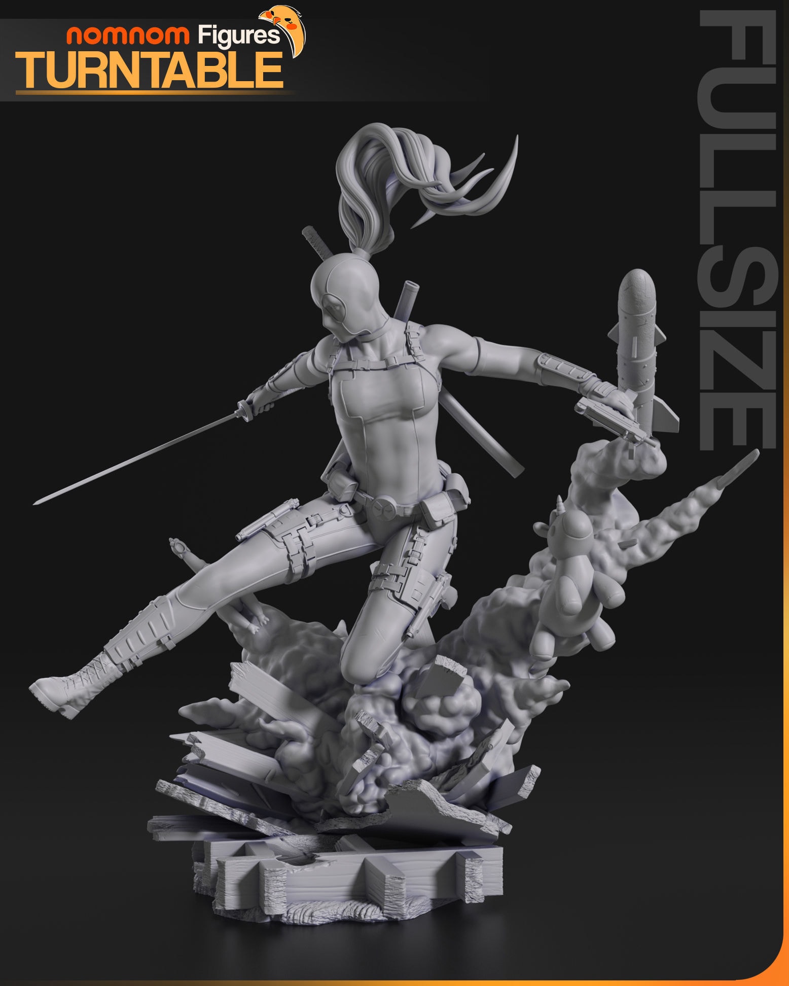 Lady Deadpool, Marvel — Resin 3d Print