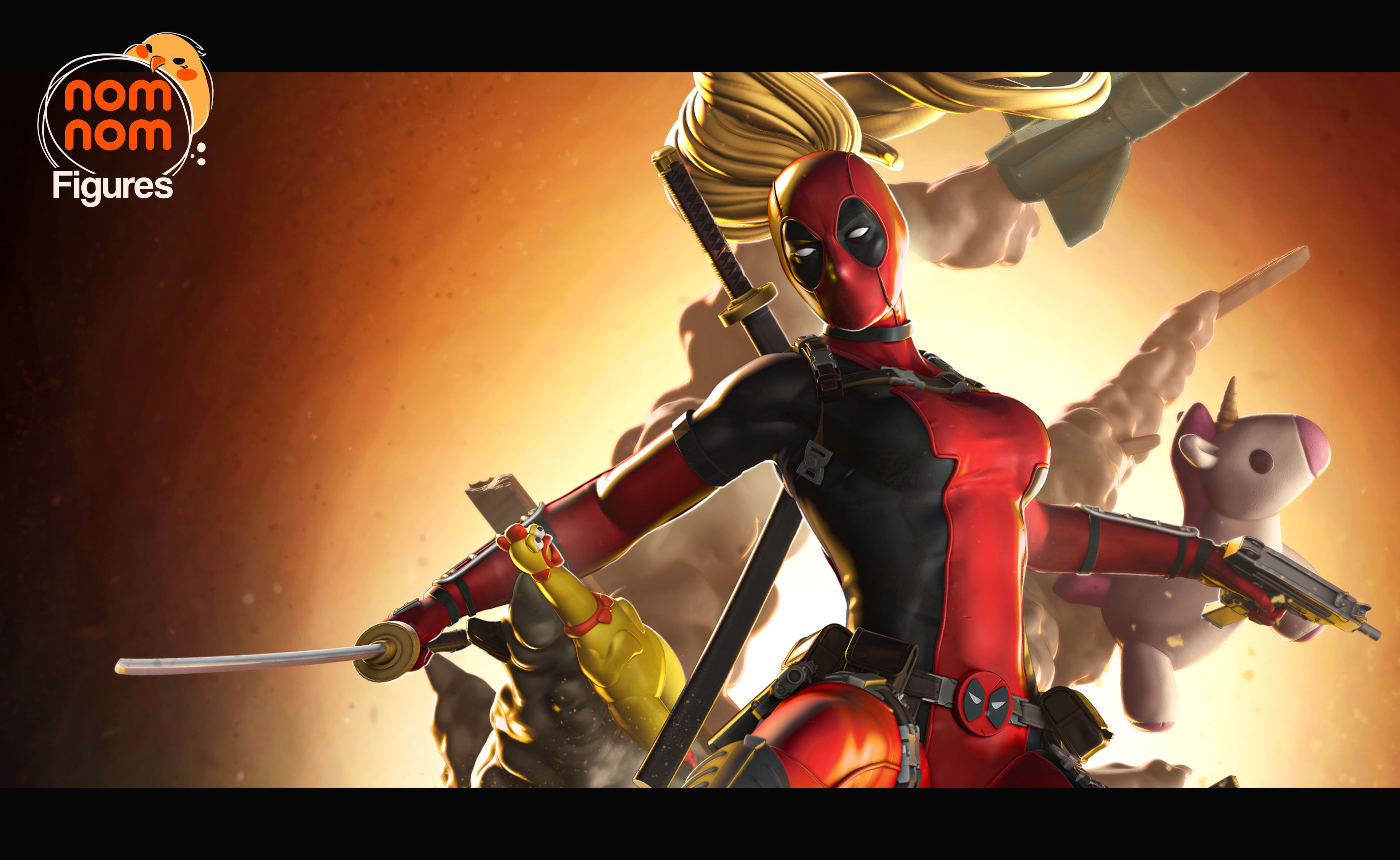 Lady Deadpool, Marvel — Resin 3d Print