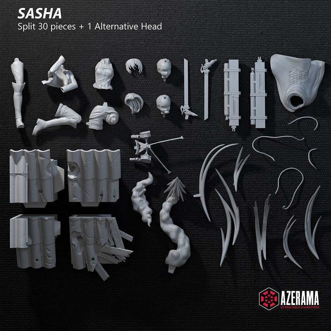 Sasha Attack on Titan — azerama — Resin 3d Print
