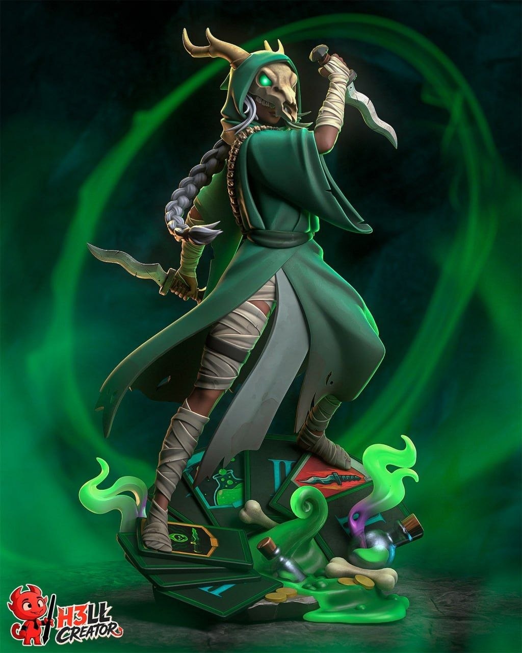 Skull Masked Rogue — Hell Creator — Resin 3d Print