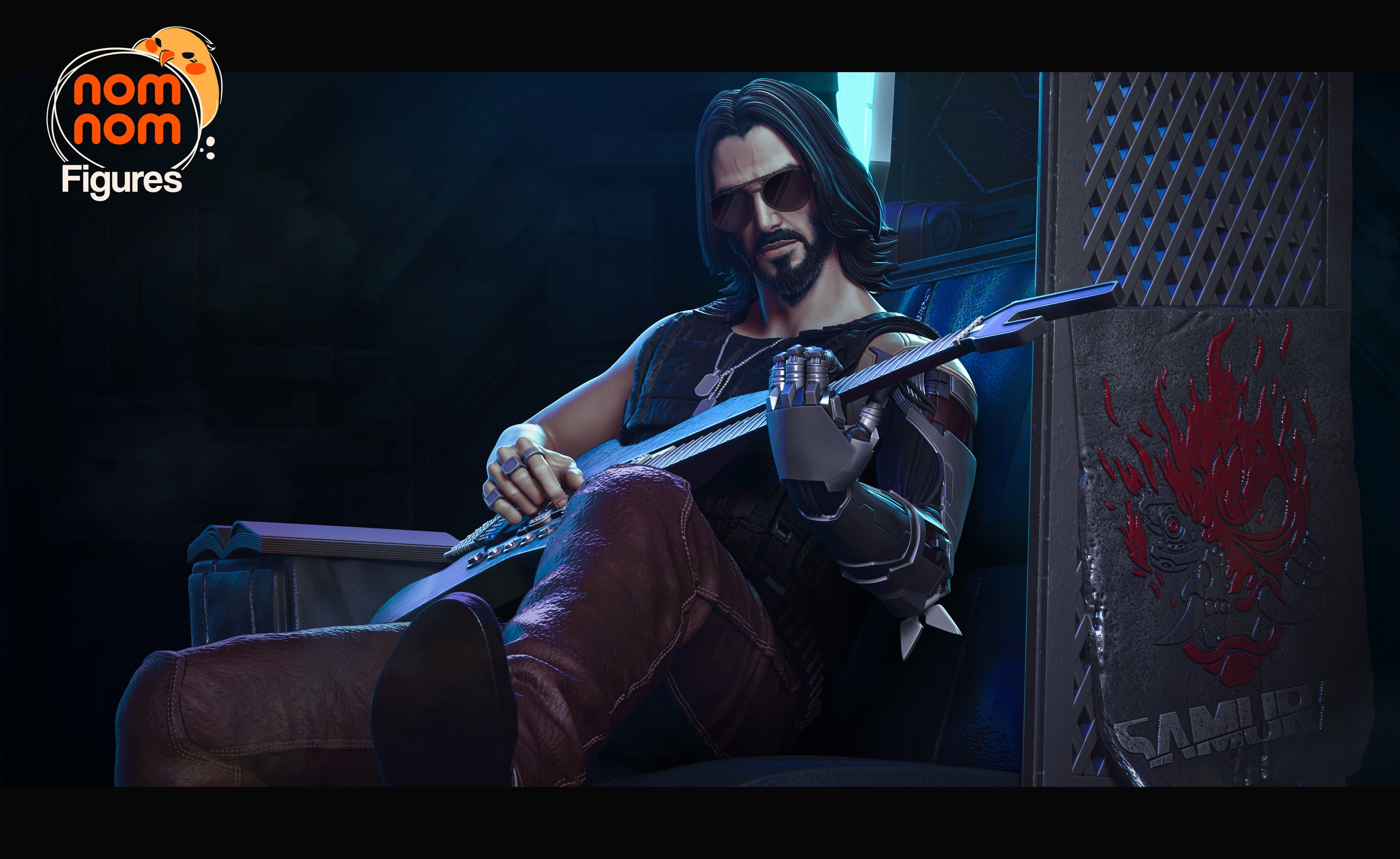 Johnny Silverhand, Cyberpunk 2077 — Resin 3d Print