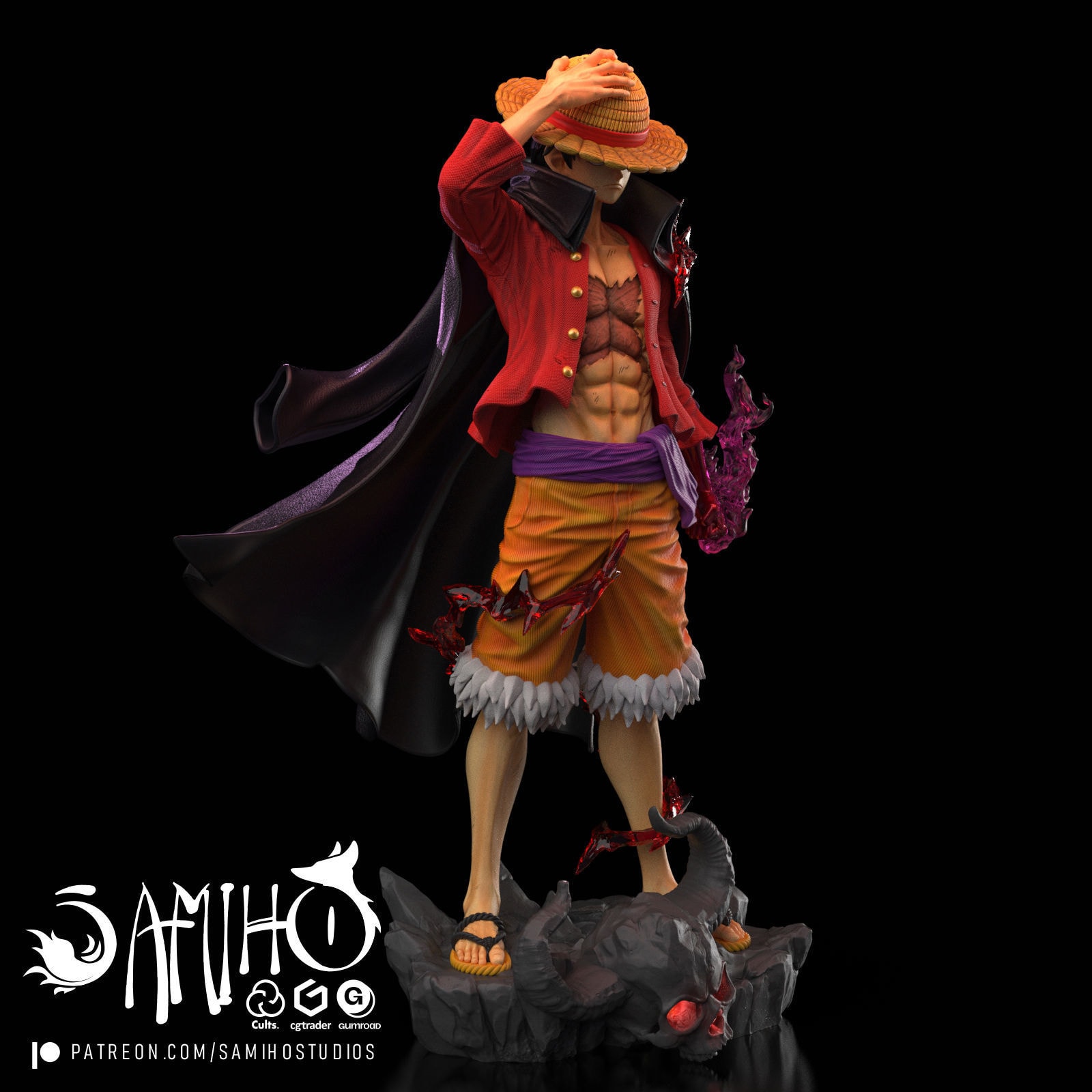 Luffy Fifth Gear One Piece — samiho studios — Resin 3d Print