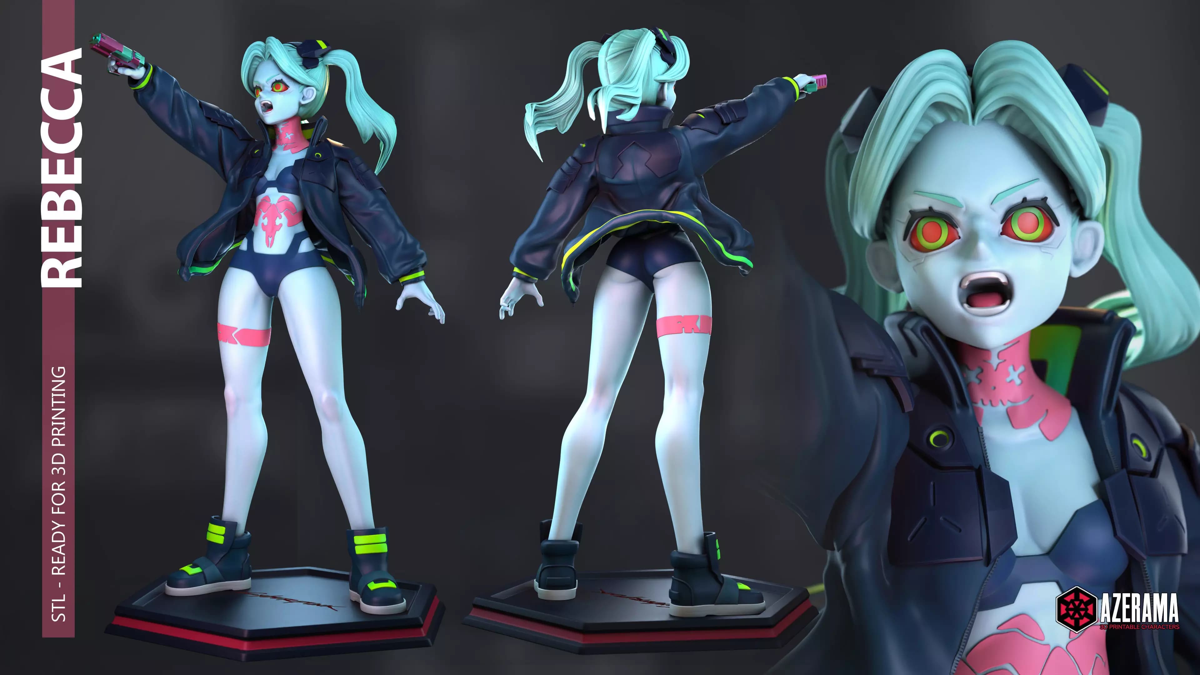 Rebecca, Cyberpunk: Edgerunners — Azerama — Resin 3d Print