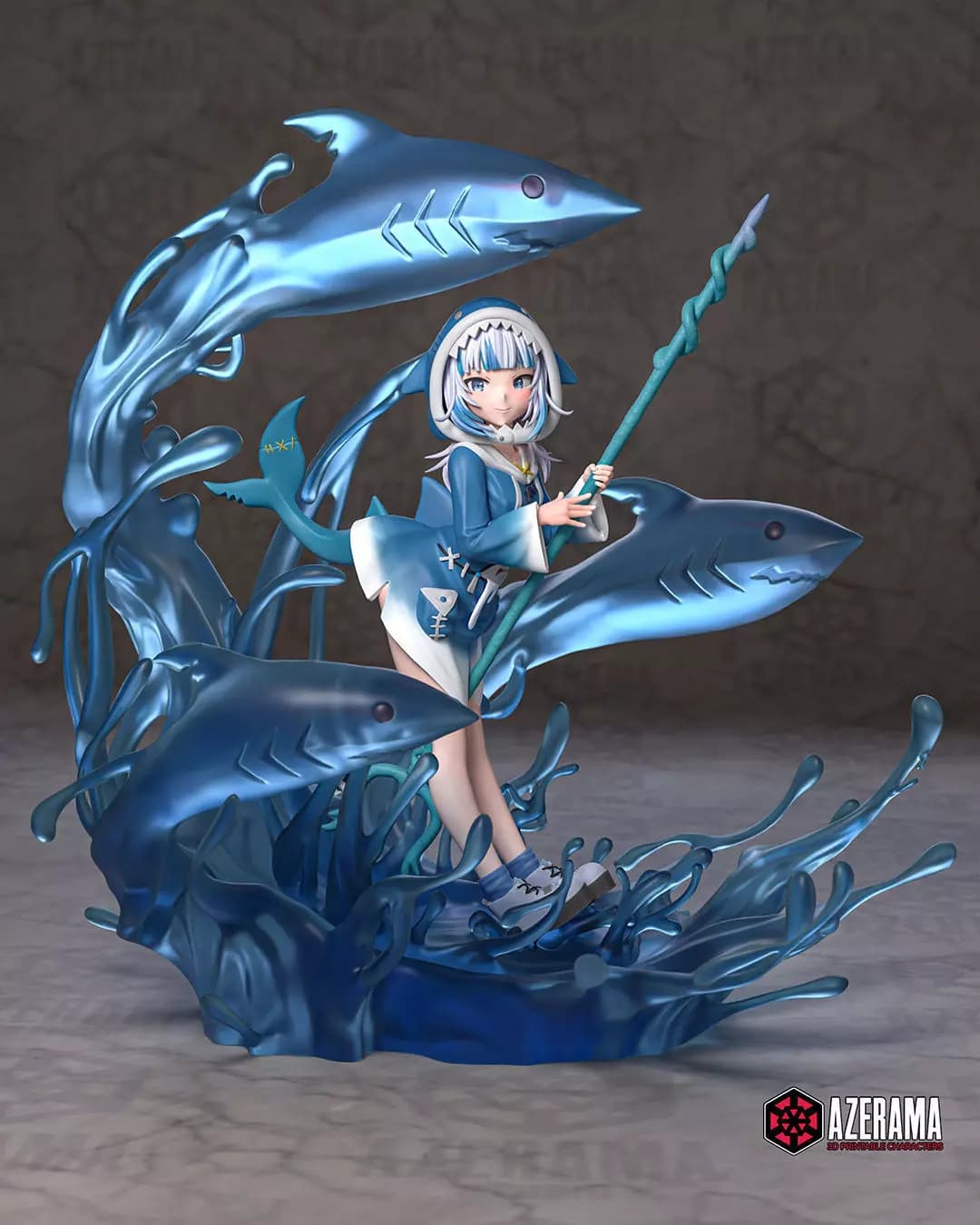 Gawr Gura Hololive — Azerama — Resin 3d Print