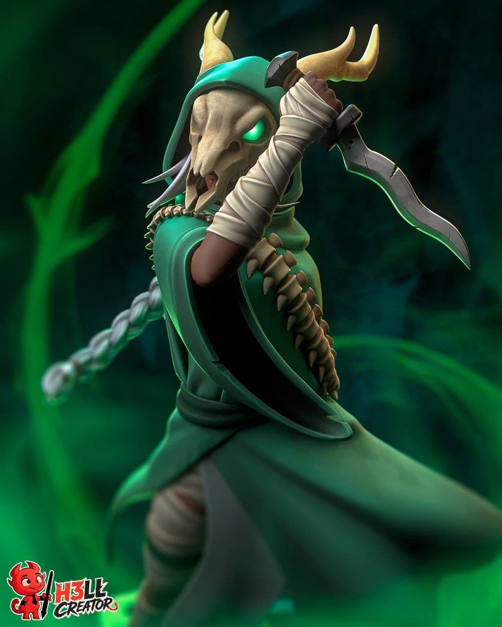 Skull Masked Rogue — Hell Creator — Resin 3d Print