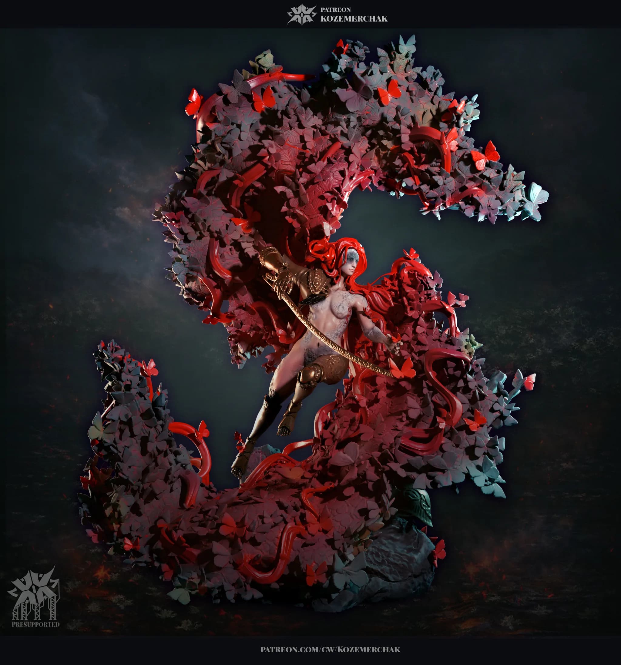 Malenia Goddess of Rot, Elden Ring — Kozemerchak — Resin 3d Print