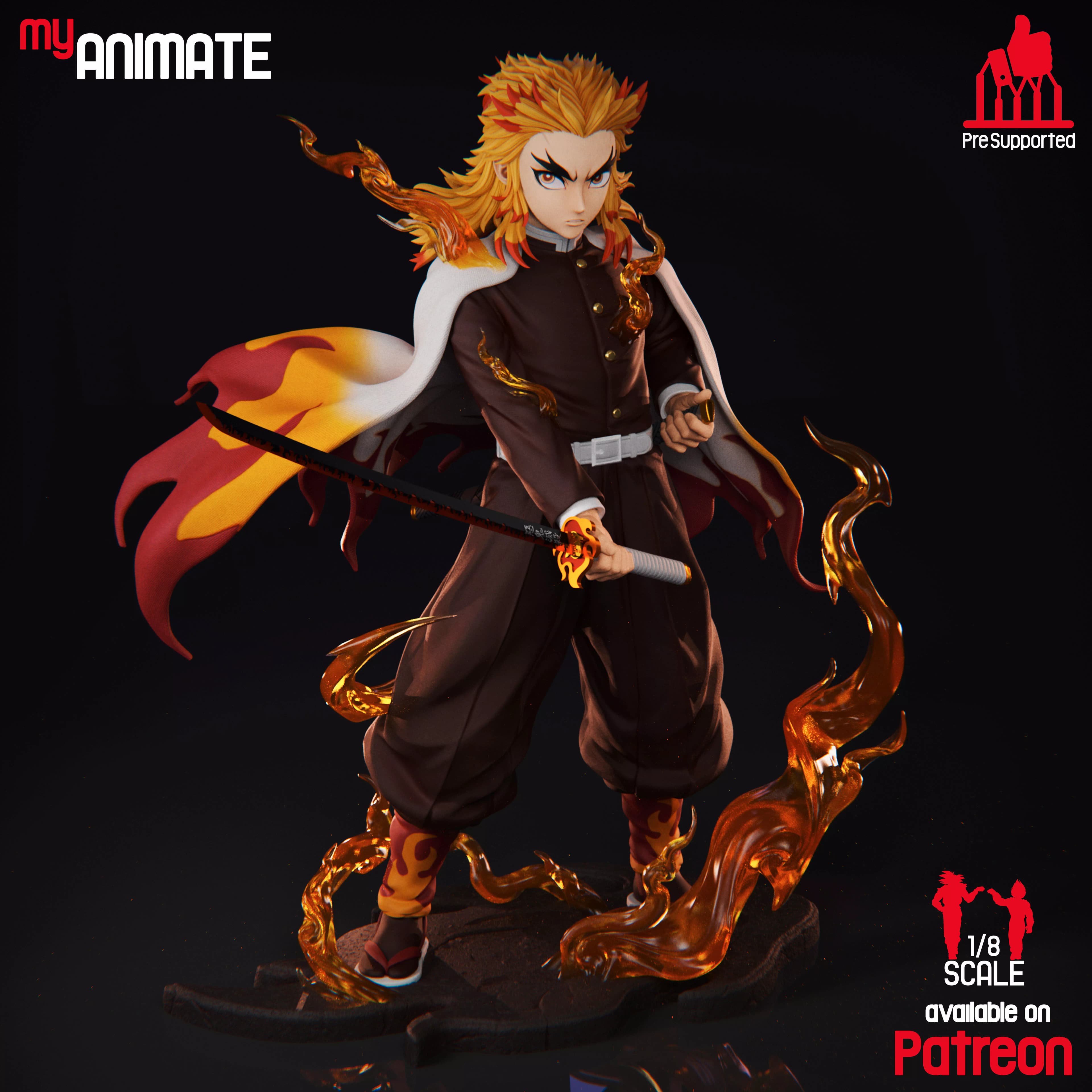 Rengoku Demon Slayer — Resin 3d Print