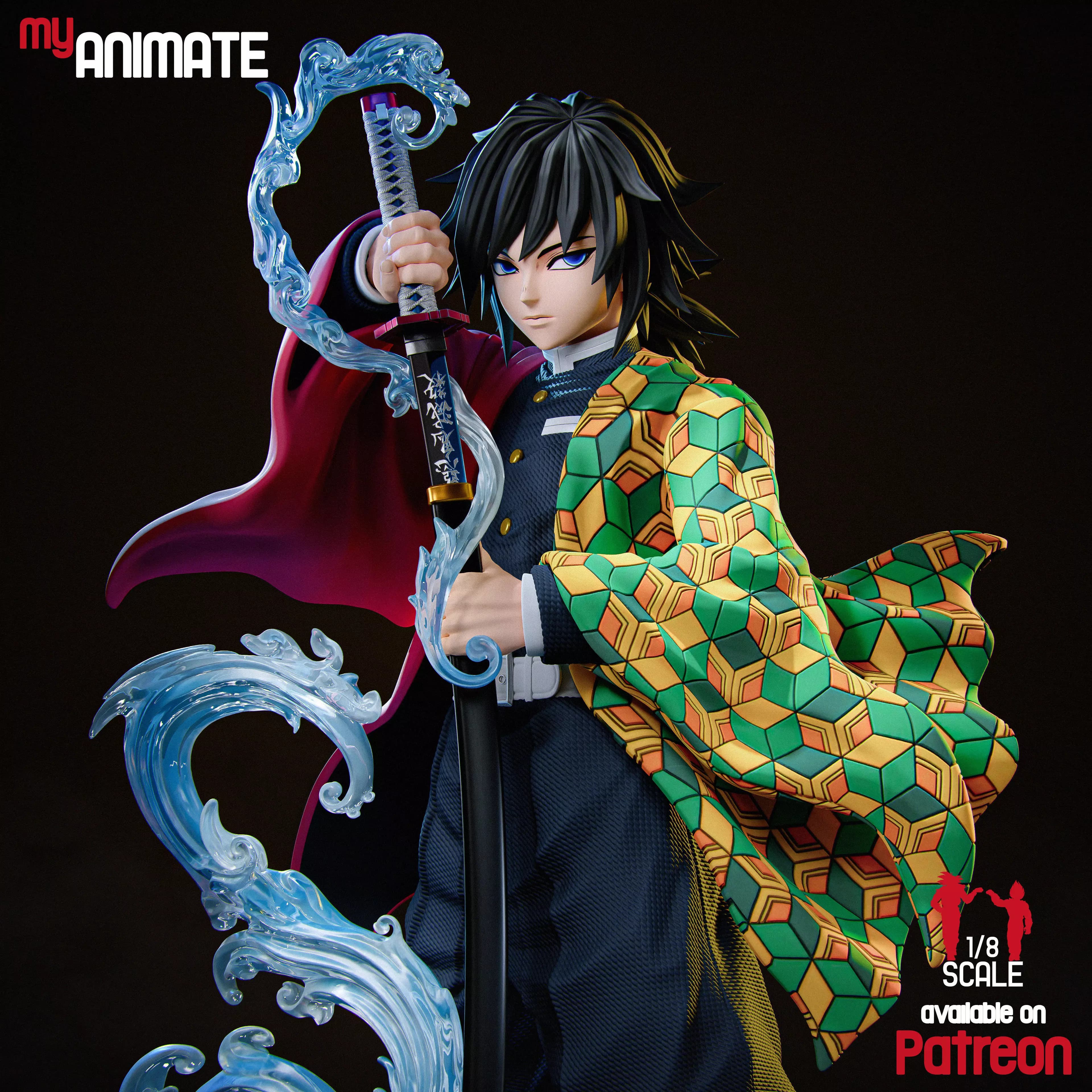 Giyu Tomioka Demon Slayer — myanimate — Resin 3d Print