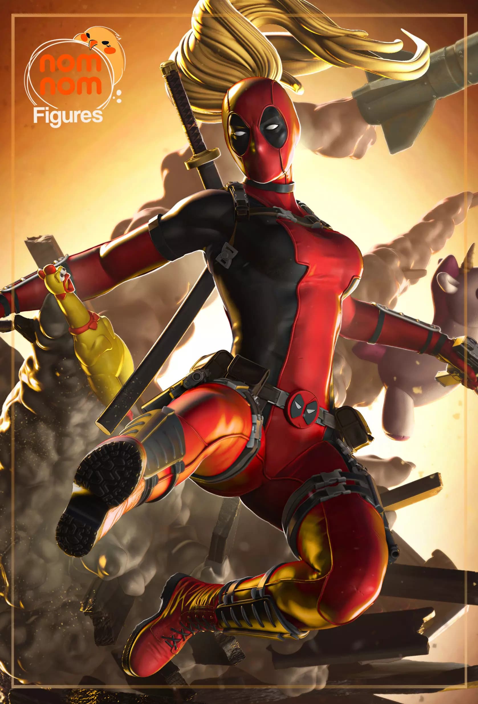 Lady Deadpool, Marvel — Resin 3d Print