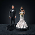 Custom Bride & Groom Figurine - Realistic Handpainted