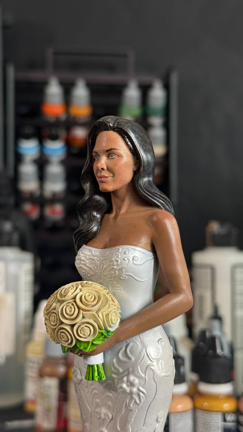 Custom Bride & Groom Figurine - Realistic Handpainted